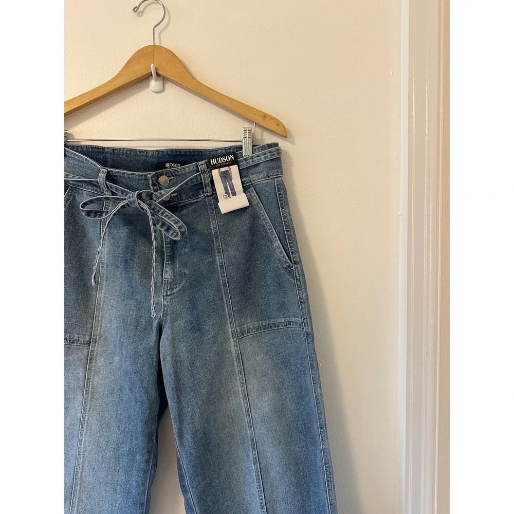 Hudson NWT Belted Wide Leg Jeans | Size 12 - Picture 5 of 13